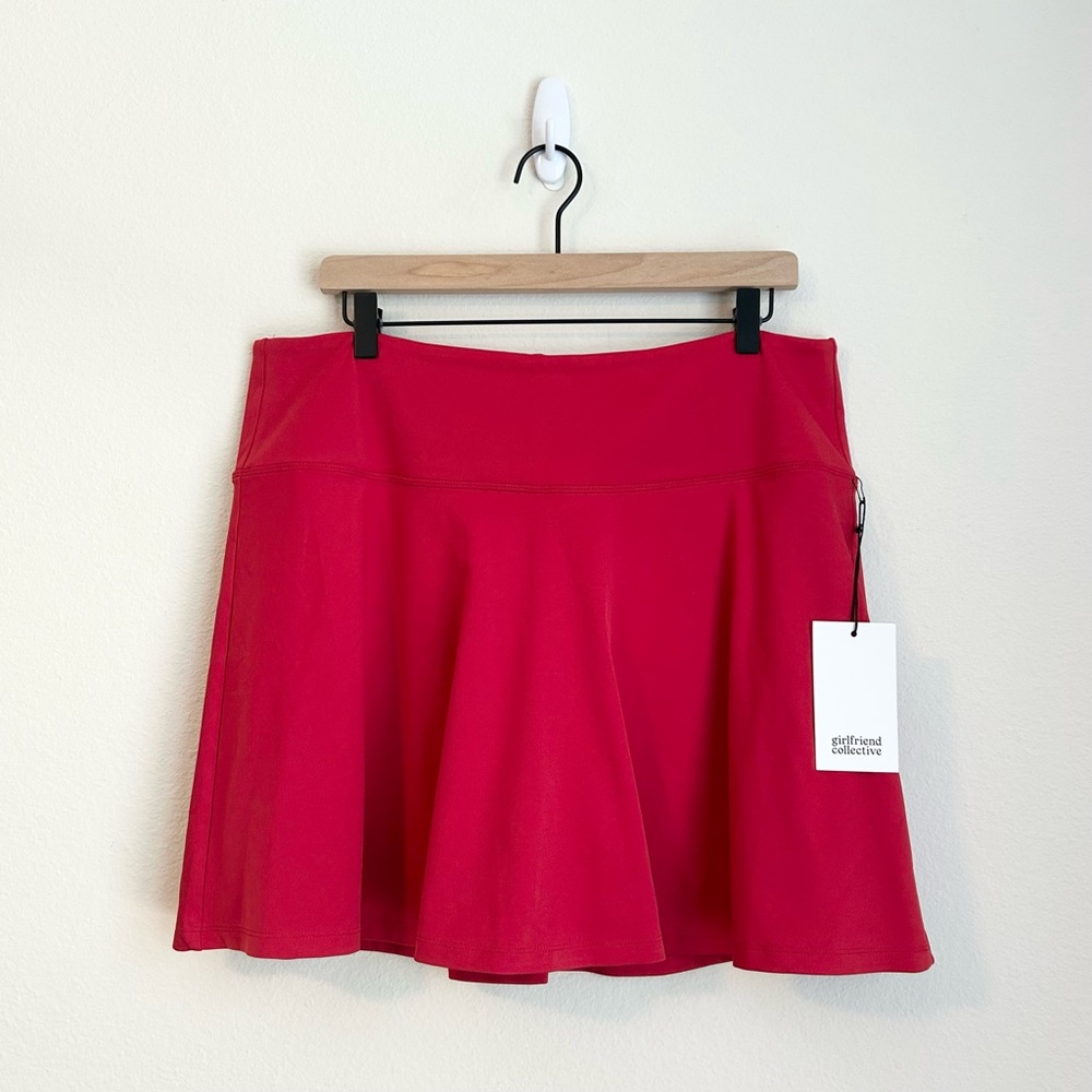 NWT Girlfriend Collective FLOAT Ultralight Skort Flame Pink, XXL